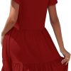 Women's Maternity Nursing Dress Ruffle Cap Sleeve Breastfeeding with Pockets-4