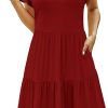 Women's Maternity Nursing Dress Ruffle Cap Sleeve Breastfeeding with Pockets-3