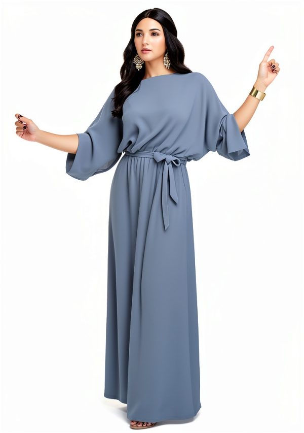 KOH KOH Women's 2025 Flowy Batwing Sleeve Formal Gown-2