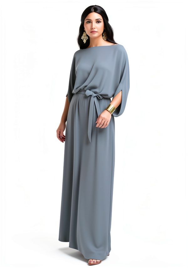 KOH KOH Women's 2025 Flowy Batwing Sleeve Formal Gown-3